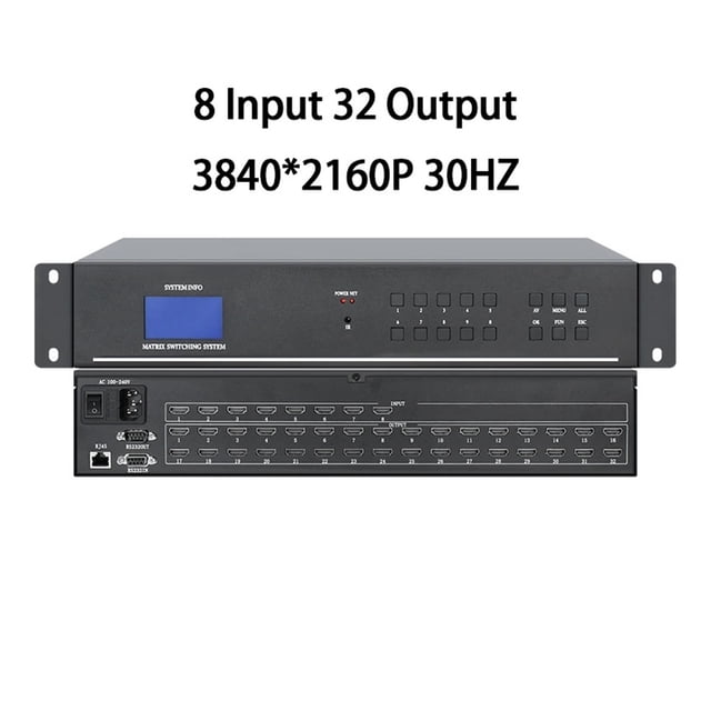 Hd /Video Matrix Switch 4x4 8x8 8x16 16x16 16x32Chassis Style Digital Signal Host Matrix Switcher 1080P