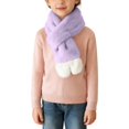 thumbnail image 7 of BXJX Girls Fleece Scarf, Warm Casual Lightweight Thick Neck Warmer for Winter Purple Size Free Size, 7 of 7