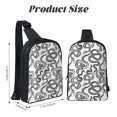 thumbnail image 3 of Rocae Hand Drawn Snake for Lightweight Chest Bag Dual Pocket, Waterproof Crossbody Sling Bag for Men and Women, 3 of 8