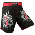 thumbnail image 3 of New MRX MMA Fight Shorts Stretch Penals Grappling UFC Cage Fighting Muay Thai Kickboxing Trunks (Black Red, 2XLarge), 3 of 6