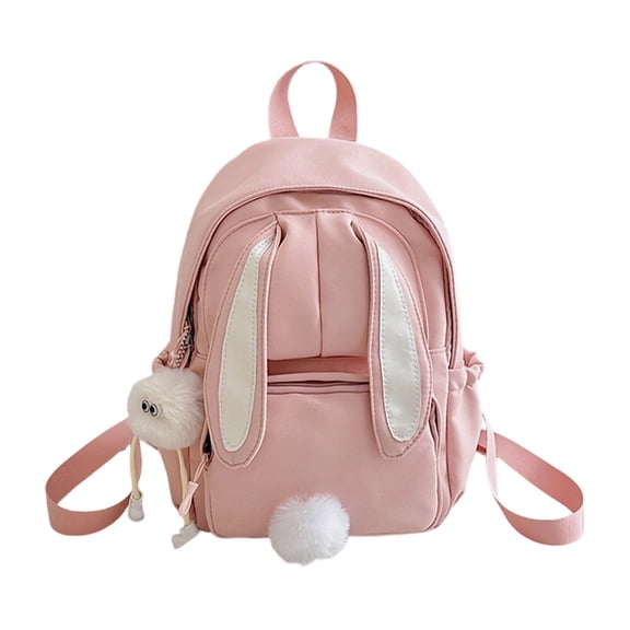 Fgnfyis Backpack for Girls Lightweight Cute Bunny Ear Design School Daypack for Middle Schoolers and Outdoor Adventures Preschool Backpack Pink