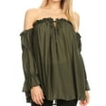 thumbnail image 1 of Femmes Renaissance hors Épaule Top Costumes Blouse Boho Paysan Chemise, 1 of 5