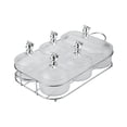 thumbnail image 1 of Plato para servir aperitivos de frutas secas, plato de aperitivo con tapa, plato de servir dividido para cocina, hogar, sala de estar, de estilo A, 1 of 8
