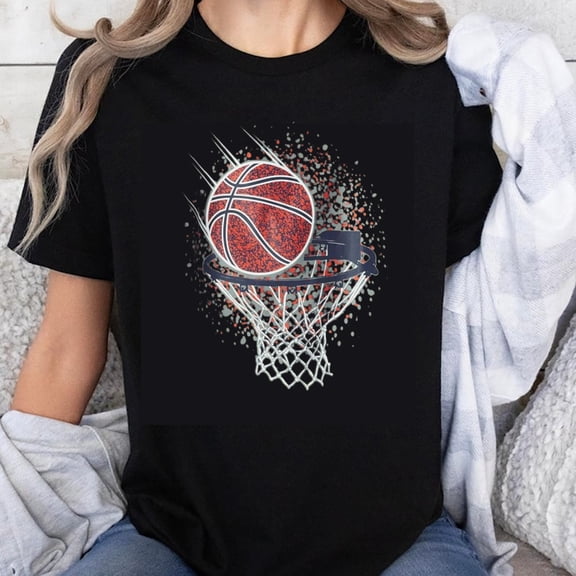 100% Cotton Basketball Dunk Graphic T-Shirt for Women Men Sport Casual Fashion Tee Shirt Athletic Apparel Unisex Top