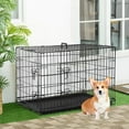 24 Inch Dog Crate for Small Dogs, Folding Metal Wire Crates Dog Kennels
