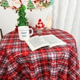 thumbnail image 4 of Bandera de mesa navideña con copos de nieve a cuadros, mantel para el hogar, mueble de TV, mantel para mesa de café, funda de toalla, 4 of 6