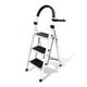 thumbnail image 1 of Escalera De Acero Tubular Tipo Tijera Plegable 3 Escalones Blanco, 1 of 6