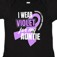 thumbnail image 4 of Inktastic I Wear Violet for My Auntie Hodgkins Lymphoma Awareness Boys or Girls Baby Bodysuit, 4 of 5