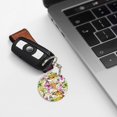 thumbnail image 6 of Naloa Butterflies2 Print Round Keychain Keychain Key Ring, Key Tag, Key Chain Bulk for Gift Accessories (Round), 6 of 7