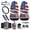 American Flag, variant on Jeiento Camo Hunting Front Car Seat Cover Full Set 12 PCS, with Steering Wheel Seat Belt Cover Armrest Mat Trash Bag Air Vent Bag Rear View Mirror Cover Coasters Blue Key Chain Car Decor