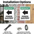 thumbnail image 3 of (2 Pack) Power Shutoff [Left Arrow] With Symbol OSHA Emergency Sign 10 Inch X 14 Inch Plastic Sign, Weather Resistant, UV Protected for Workplace, Business, and Construction Site, Made, 3 of 8