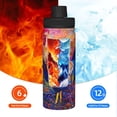 thumbnail image 5 of Picia Rooster Oil Painting Pattern Water Bottle 18 oz Stainless Steel Insulated Bottles With Handle Leak Proof Gym Sport Water Jug BPA-free insulated kettle For Men Women Adults, 5 of 7