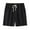Black, variant on Mens Summer Linen Beach Shorts Elastic Mid Waist Vacation Shorts Lightweight Breathable Soft Comfort Shorts Daily Home Pajama Shorts