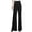 Black, variant on Aofany Women Stretch Pants Casual Work Lounge Pant Fashion Button Office High Waist Straight Wide Leg Trouser