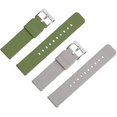 thumbnail image 2 of (2 Pcs) Silicone Watch Straps 18mm 20mm 22mm Quick Release - Black Soft Rubber, 2 of 3