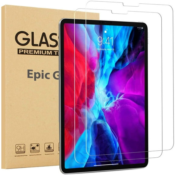 [2 Pack] Epicgadget Screen Protector for iPad Pro 12.9 (6th/5th Generation, 2022/2021) Tempered Glass Screen Protector High Definition/Scratch Resistant for Apple iPad Pro 12.9 (2022/2021)