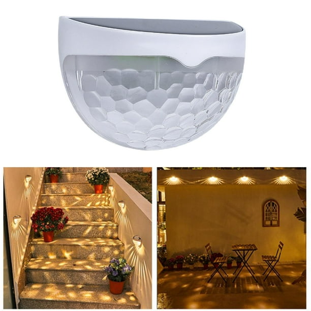 Luces de poste de valla Solar libre iluminación decorativa de cubierta del montaje de , lámpara de Sensor luz de pared impermeable Luz calida