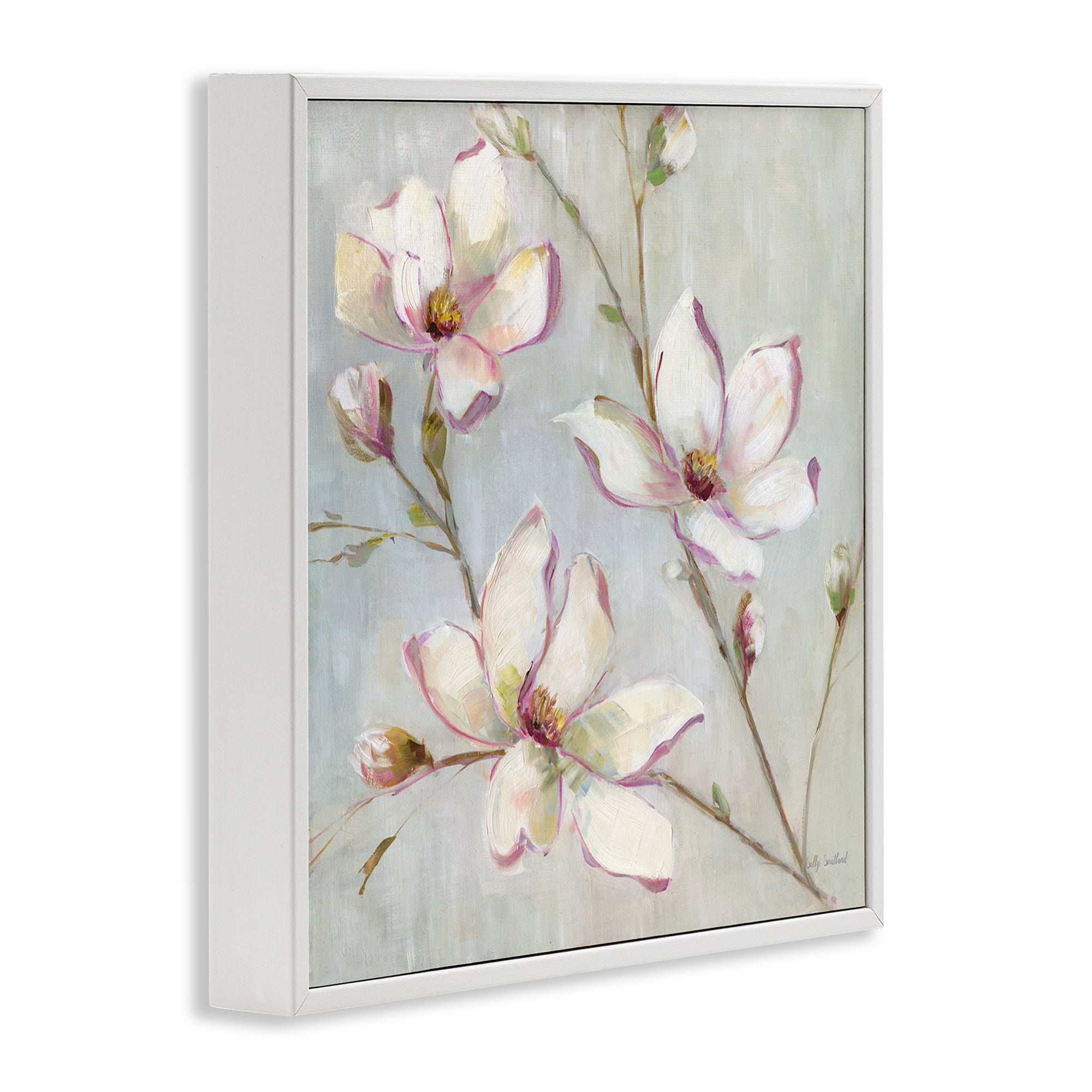 Stupell Industries Traditional Apple Blossoms Botanical & Floral Painting White Framed Art Print Wall Art, 12 x 12