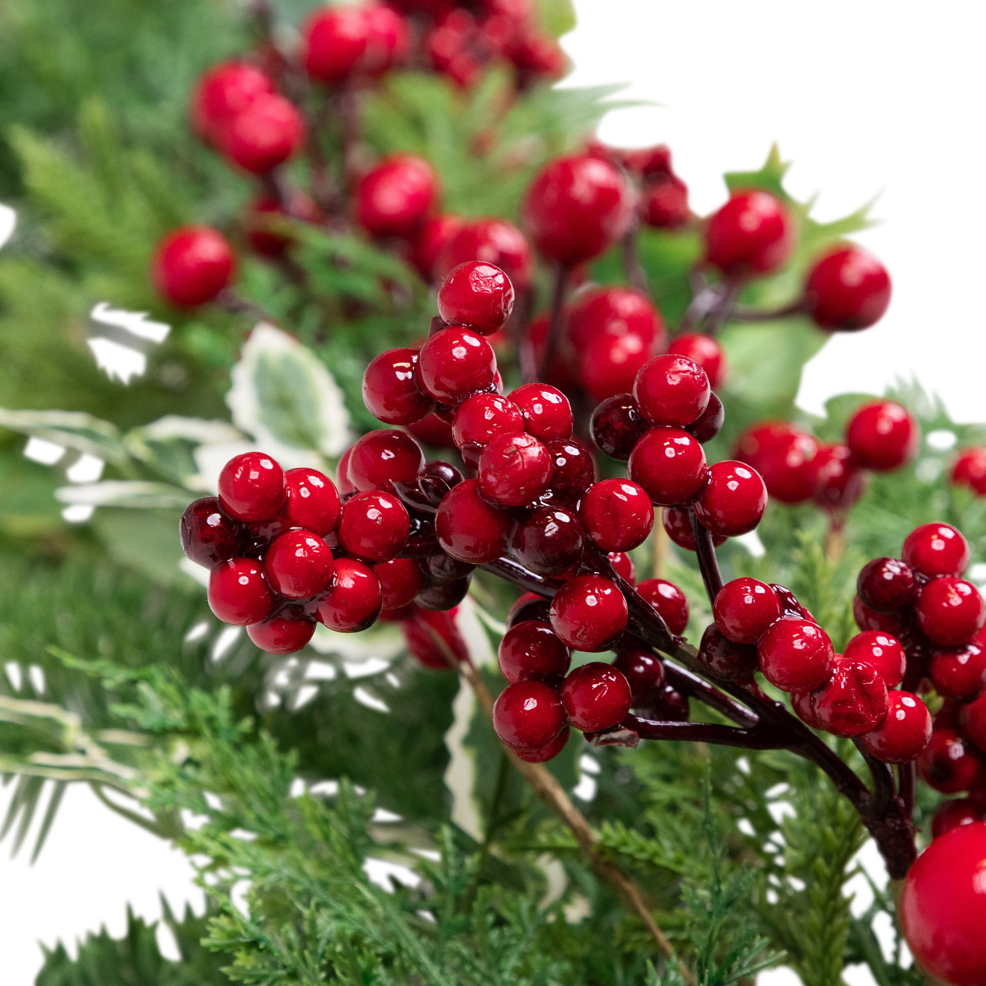 Mixed Pine Cedar and Berries Artificial Christmas Garland - 5' - Unlit