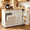 White, variant on DreamCurship 52" Kitchen Island with Storage, Rolling Kitchen Cart Island with Wheels, Tilt Out Kitchen Trash Cabinet 10 Gallon Storage, 3 Large Spice Racks and 2 Drawers, Black and Marble