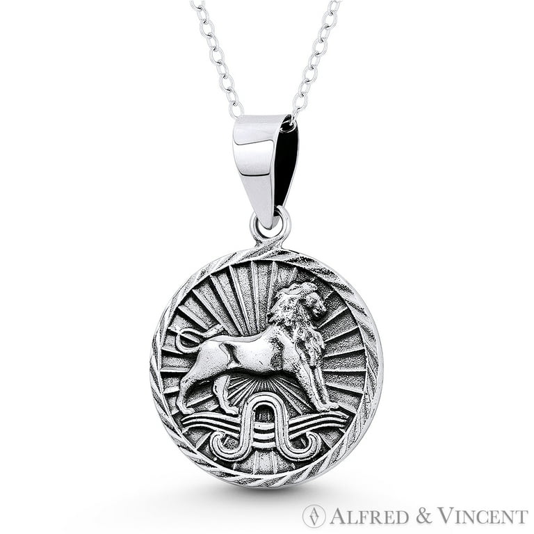 Leo zodiac shop necklace silver