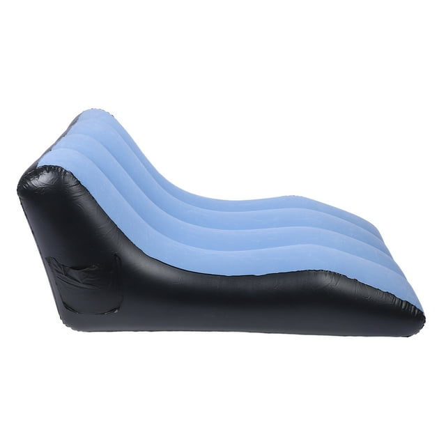 Inflatable Sofa Chair, Pvc Flocked Inflatable Chair For Living Rooms Camping Trips Travel Constructed From Quality Flocked Appearance Thick Pvc Base