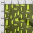 thumbnail image 2 of oneOone Rayon Olive Green Fabric Abstract Dry Brush Stroke Sewing Fabric By The Yard Printed Diy Clothing Sewing Supplies 56 Inch Wide, 2 of 5