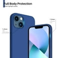 thumbnail image 4 of Compatible with iPhone 13 Case 6.1, Slim Liquid Silicone 3 Layers Full Covered Soft Gel Rubber Case Cover 6.1 inch-Royal Blue, 4 of 11