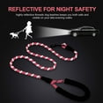 thumbnail image 5 of QiShi 5ft 1/2in Strong Dog Leash - Highly Reflective Heavy Duty Dog Rope Leash with Soft Padded Anti-Slip Handle- for 18-120 lbs Dogs- Pink, 5 of 6