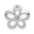 thumbnail image 2 of Finest Gold 14K White Gold 0.05 CTW Diamond Round Petal Flower Chain Slide Pendant, 2 of 4
