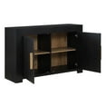 thumbnail image 4 of Steve Silver Aubrey Modern Server with Two Adjustable Shelves, Black, 4 of 6