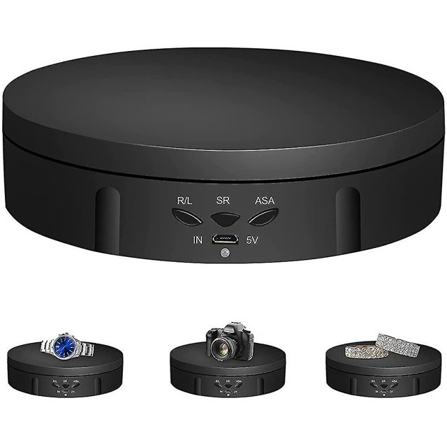 Giradiscos Eléctrico, Giradiscos Eléctrico De 360 Grados Para Fotografía, Automático. Afortunado Sencillez