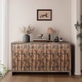 thumbnail image 2 of Accent Cabinet Farmhouse Style 4 Door Wooden Cabinet Sideboard Buffet Server Cabinet Storage Cabinet, for Living Room, Entryway, Hallway, Office, Kitchen and Dining Room, 2 of 9
