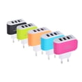 thumbnail image 5 of European USB Charger, Quick Charge 3.0 40W USB Charger Block EU Plug 3 Port European Travel Plug Adapter for iPhone 17 16 15 14 13 12 11 Plus Pro Max X 8, Galaxy, Pixel, Android(Hot Pink), 5 of 6