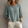 thumbnail image 5 of Sexlip Women's Top Comfortable Wear Everyday Versatile Wear Easy Care Fabric Fashion Forward Modern Style Classic Design Green XL, 5 of 7