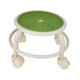 thumbnail image 3 of Taburete giratorio de 360 degree para pedicura, para peluquería, salón, salones Verde BLESIY Asiento bajo con ruedas, 3 of 8