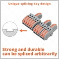 thumbnail image 4 of Compact Lever Splicing Wire Connectors kit 1 in 2,3,5 Out Lever Wire Nut, 10 Pcs Quick Connect Electrical Splicing Kit, 4 of 6