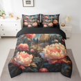 thumbnail image 2 of YST Chic Flower Floral Bedding Set, 7-Piece, Jungle, Queen, 2 of 4
