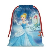 Cinderella Classic Princess Gift Bags,Christmas Gift Bags,Drawstring Christmas Bags,Reusable Holiday Gift Bags & Party Favor Bags,10.6x7.9in