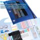 thumbnail image 5 of Estuche para lápices para carpeta de 3 anillas, paquete de 2 estuches con cremallera de doble capa, portalápices de malla transparente, organizador de papelería, estuche para útiles escolares y de, 5 of 8