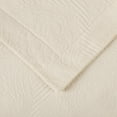 thumbnail image 6 of BNM 3 Piece Cotton Matelasse Scroll Bedspread Set, Queen, Ivory, 6 of 8