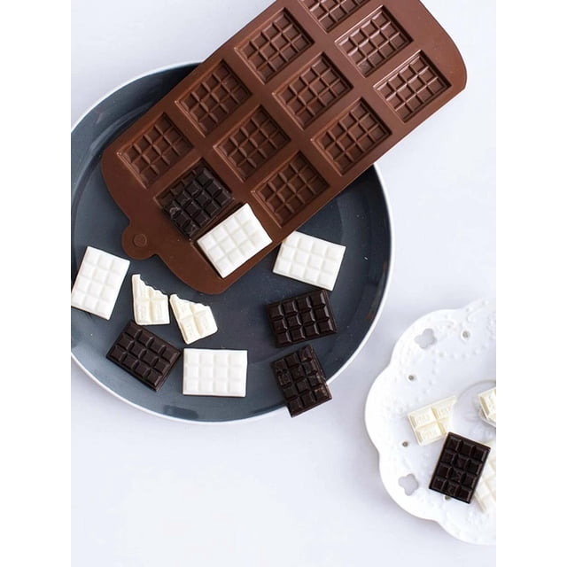 Mini tarta de chocolate 12 piezas Molde de silicona Molde de chocolate marrónMarrón