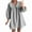 Gray, variant on VBTAPA Women's Babydoll Mini Dress Puff Sleeve Plaid Dresses Cute Doll Collar Summer Dresses Loose Comfy Casual Beach Dress Lightning Sales Green XL