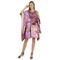 thumbnail image 5 of Bimba Printed Caftan Gown Maxi Robe Dress For Women Beachwear Short Swimsuit Cover Up, 5 of 7