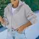 thumbnail image 5 of Chaquetas Para Mujer, Prendas de Vestir Exteriores, Top Corto de Moda, Sudadera Polar Con Cremallera, Manga Larga, Sudadera Recortada, Suéter Sólido, Blusa, Abrigo Odeerbi  ODB130664, 5 of 8