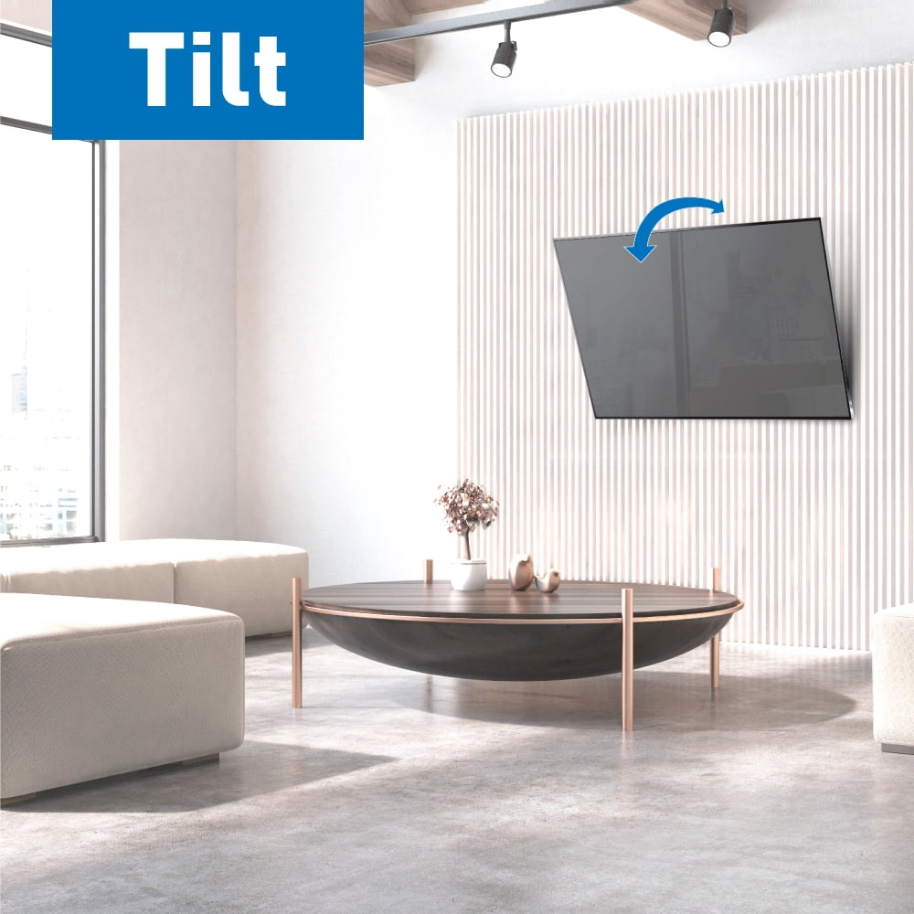 Barkan Tilt TV Wall Mount, 13 - 58 inch Tilt Screen Bracket, Holds up to 55lbs, Fits LED OLED LCD