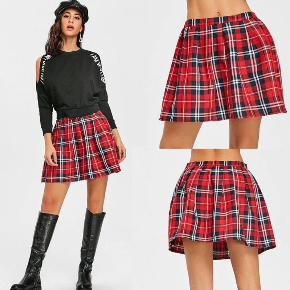 tartan skirt red canada