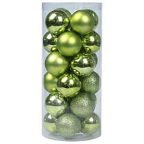 Christmas Shatterproof Ornaments,Plastic Bubbles Hanging Ornaments,Christmas Balls Small Hanging Pendants for Christmas Trees,Outdoor Ornaments Sets for Xmas Tree Party,Mint Green,24 Pcs,1.18",3cm