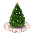 thumbnail image 3 of 36 Inch Christmas Tree Skirt – Velvet Plush Tree Mat, Soft Thickened Polyester with Red Ties, Single-Sided Printing, Available in 30in/36in/48in, Perfect for Holiday Xmas Tree Decoration, 3 of 7