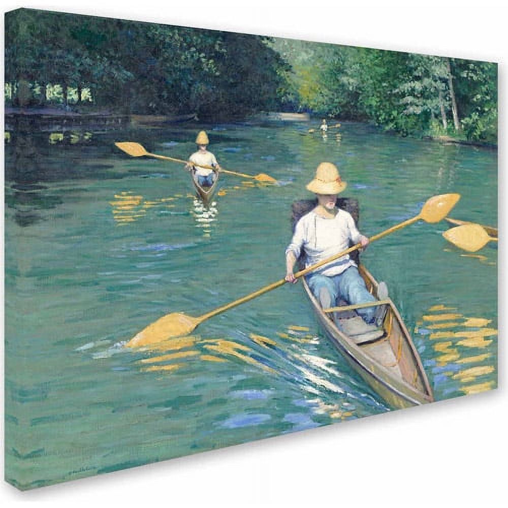 Trademark Fine Art "Skiffs 1877" Canvas Art by Gustave Caillebotte